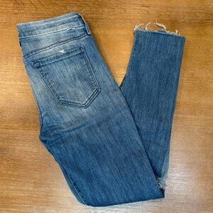 Mother Looker Ankle Fray After All These Years Mid‎ Rise Skinny Jeans Size 26